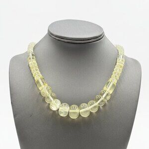 Jay King Sterling Silver Lemon Citrine Graduated Bead Necklace 18"
